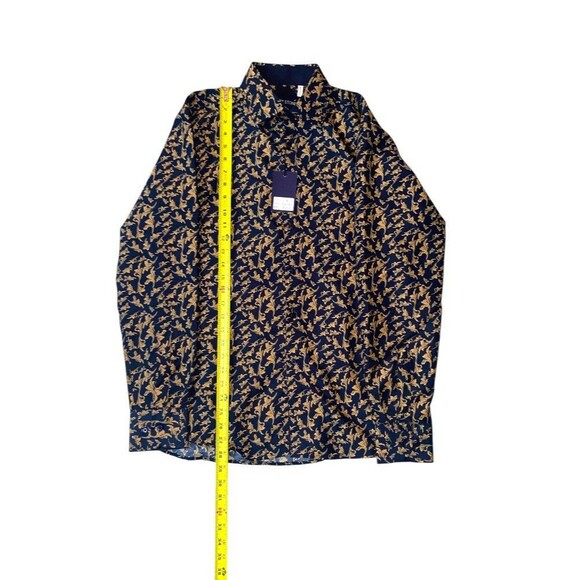 Silver Stone Long Sleeve Floral Design Button Down Shirt Size M Mens - Picture 3 of 7